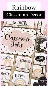Boho Rainbow Classroom Decor Video Video Elementary Classroom Themes Elementary Classroom Decor Preschool Classroom Themes