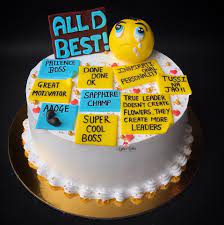If the guest of honor has a favorite flavor make sure to use that recipe, and then get creative with the decorations. Monty S Cakes Farewell Cake Facebook