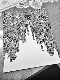 This Is Photo Of A Silhouette Of The Disney Castle Surrounded Round Beautiful Zentangle Detail The Print Will Be On 8x10 Zentangle Art Disney Art Art Drawings