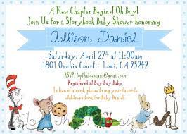 Childrens Book Themed Baby Shower Invitation Collection Featured On Hwtm Blog 12 00 Via Etsy Baby Shower Book Book Shower Storybook Baby Shower