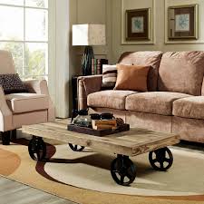 The brooklyn & max dixon mango wood and metal 32 in. Industrial Coffee Table With Wheels Ideas On Foter