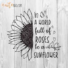 Sunflower Quote Svg Novocom Top