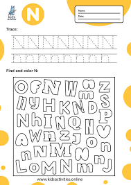 Print it out with a piece of paper. Free Printable Letter N N Tracing Worksheets Kids Activities