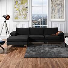This stylish sectional sofa has large stitching and tufted cushions to give you a classic look. Buy Casa Andrea Milano Llc Modern Large Velvet Fabric Sectional Sofa L Shape Couch With Extra Wide Chaise Lounge Midnight Online In Indonesia B08xt7bg8z