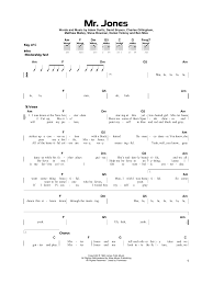 Counting Crows Mr Jones Sheet Music Download Pdf Score 422821