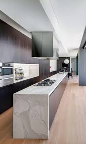 Does anyone know the best quartz that looks like marble for a waterfall countertop? 39 Trendy And Chic Waterfall Countertop Ideas Digsdigs