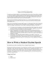 Student Council Speech Writing Tips Doc Gifted