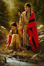 Part I Golden Flowers Two Little Dolls Her New Necklace Visiting Grandma Teddy Bears And D Native American Pictures Native American Art Native American Women