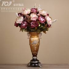 Large artificial flowers in vase. Buy Tqj European Artificial Flowers Suit Home Decoration Flower Vase Large Living Room Peony Flowers Dried Flowers Silk Flower Decoration In Cheap Price On M Alibaba Com