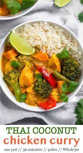 Thai Coconut Chicken Curry Paleo Whole30 Recipe Paleo Chicken Curry Coconut Curry Chicken Curry Chicken