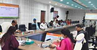 DM Jhargram along with other officials conducting all party meeting  regarding ongoing SIR activity in Jhargram district, West Bengal. #SIR # Meeting #AllParty Election Commission of India