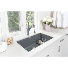 Get 5% in rewards with club o! Blanco Precis Undermount Granite Composite 32 In Single Bowl Kitchen Sink In Metallic Gray 440148 The Home Depot Undermount Kitchen Sinks Single Bowl Kitchen Sink Composite Kitchen Sinks