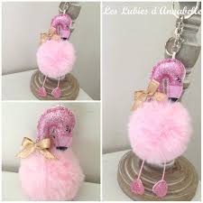 Porte Cles Ou Bijou De Sac Flamant Rose Avec Pompon Etsy Bijoux De Sac Flamant Rose Porte Cle
