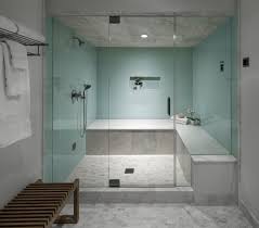 Sauna De Marmore Com Box De Vidro Para Deixar O Ambiente Bem Clean Design Vidro Estilo De Banheiro Banheiros De Hospedes Reforma Banheiro