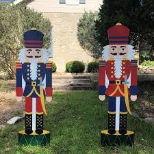 Nutcracker Soldier Toy Soldier Front Porch Christmas Decor Outdoor Christmas Decor Fro Christmas Soldiers Christmas Yard Art Christmas Yard Decorations