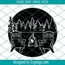 Download Camping Svg Chairs Svg Forest Svg Scene Svg Campfire Svg Svgdogs