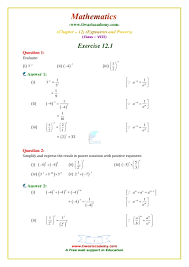 Ncert Solutions For Class 8 Maths Chapter 12 Exercise 12 1 Exponents