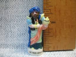 Traditional Wise Man King Magi French Feve Feves Porcelain Figurines Good Luck Charms Miniatures Q40 Porcelain Figurines Figurines Porcelain