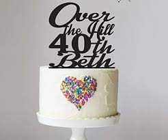We don't intend to display any copyright protected images. Over The Hill Cake Topper With Keepsake Base Older Than Dirt Old Fart Happy Birthday Any Age Any Name 40th 50th 60th Cake Topper Personalized Cake Topper Amazon Com Grocery Gourmet Food