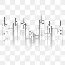 Blue Effect City Line Upper Line Outline Line Buildings Png And Vector With Transparent Background For Free Download Graphic Design Background Templates Black Background Images Blur Image Background