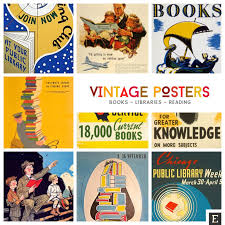 20 Vintage Posters About Books And Libraries Library Posters Vintage Posters Book Posters