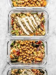 Roasted Vegetable Couscous Meal Prep Is A Super Filling Veggie Packed Meal That Can Be Made With Chic Couscous Recipes Vegetarian Meal Prep Vegetable Couscous