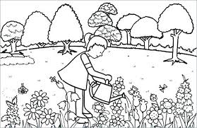 Great Flower Garden Coloring Page Big Flower Coloring Pages Garden Coloring Pages Coloring Pages For Kids Preschool Coloring Pages