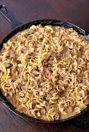 Taco seasoning, refried beans, hard corn taco shells, tomato soup, cream of mushroom soup, red enchilada sauce and mexican blend cheese. Easy Ground Beef Stroganoff 25 Minute Meal Kindly Unspoken