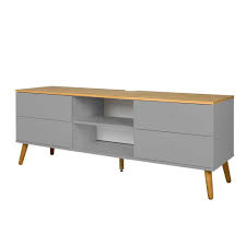 Retro Schrank Fur Fernseher Revanio In Grau Eiche Furnier In 2020 Retro Schrank Tv Mobel Weiss Hochglanz Anrichte Weiss