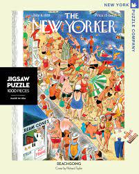 20% off with code zaz4autumn21. The New Yorker Beachgoing 1000 Piece Jigsaw Puzzle