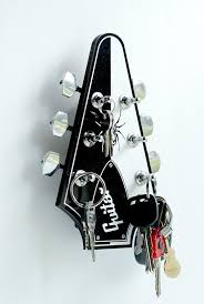 Guitar Head Key Rack Guitar Rack Guitar Shape Key Rack Flying V Key Holder Key Holder Music Gift Music Dons Musicaux Decoration Musique Salle De Musique