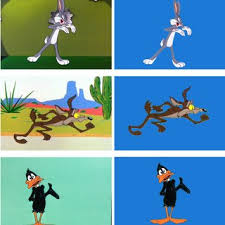 Red velvet goes for the pin, but the bunny kicks out; Examples Of Original And Segmented Frames From Bugs Bunny Wile E Download Scientific Diagram