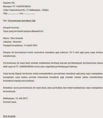 Contoh Surat Pengajuan Permohonan Kenaikan Gaji Kelas Lima Tanggal Karangan