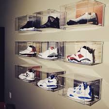 Sneaker Glass The Ultimate Sneaker Display For Shoe Collectors Shoe Boxes On Wall Sneakerhead Room Wall Boxes