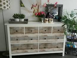 hemnes kast van ikea gepimt met plakfolie met steigerhout print dressoir decoraties doe het zelf meubels meubels diy