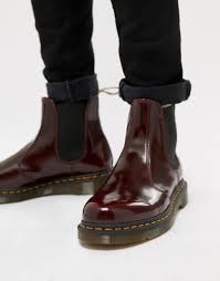 They're constructed with elasticated panels. Dr Martens 2976 Chelsea Boots In Red 178 Asos Lookastic