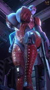 1girls 3d alien alien girl alternate breast size asari big  breasts bimbo breasts breasts bigger than head cleavage cleavage cutout  dreamhawk enormous breasts female female only female solo from
