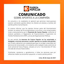 2,217 likes · 11 talking about this. Partido Politico Fuerza Popular On Twitter Comunicado De Fuerza Popular Sobre Los Aportes A La Campana