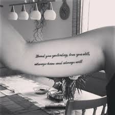 Quotes authors tim walters i loved you yesterday. Bicep Tattoo Saying Love You Yesterday Love You