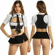 Women's Sexy Cosplay Lingerie Set School Girl Sailor Suit Police  Officer Uniform | eBay