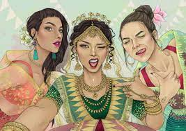 Earthy tones dominate the traditional dress of both turkmen men and women. Anyone Can Wear A Phanek Lessons From The Canvas Of A Manipuri Artist North East India News The Indian Express