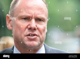 Hamburg, Germany. 13th Sep, 2021. Hamburg's Senator of the Interior Andy  Grote (SPD) speaks during an interview. Credit: Jonas Walzberg/dpa/Alamy  Live News Stock Photo