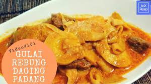 Aug 09, 2021 · ( penggunaan garpu bertujuan untuk cepatkan daging empuk) biarkan daging masak dalam 45 minit atau hingga lembut. Resep Gulai Rebung Daging Gulai Rebung Khas Padang Resep Masakan Padang Youtube