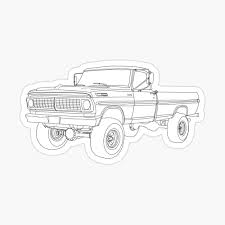 Dec 31, 2020 · ford truck coloring pages download. 1970 S Lifted Ford Truck Line Drawing Photographic Print By Youcancomehere Redbubble
