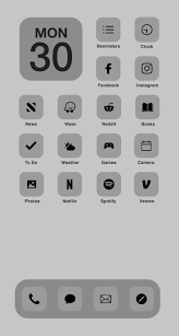Ios Gray App Icons 230 Grey And Black Minimal Ios 14 Modern Etsy App Icon Iphone Icon Ios Icon