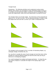These shape equation puzzles are great to boost . Triangle Puzzle Introduction The Following Activities Can Be