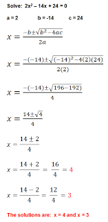 Quadratic equation is one of the fundamental concept of algebra. The Quadratic Formula Is A Great Method For Solving Any Quadratic Equation These Step By Step Exampl Solving Quadratic Equations Quadratics Solving Quadratics