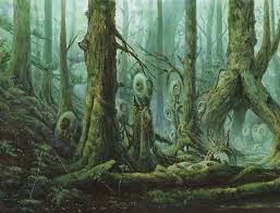Champions Of Kamigawa Block Forest By Rob Alexander Forest Art Fantasy Illustration Mtg Art
