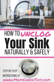 You may want to put on rubber gloves before pouring the water down the drain so you don't get scalded. Natural Drain Cleaner For Clogged Sinks Unclog Drains Naturally Cheap Unclog Drain Drain Cleaner Natural Drain Cleaner