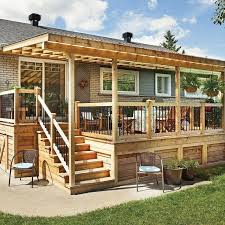 Pin By Astrid Fischer On Home Patio Deck Designs Deck Designs Backyard Mobile Home Porch